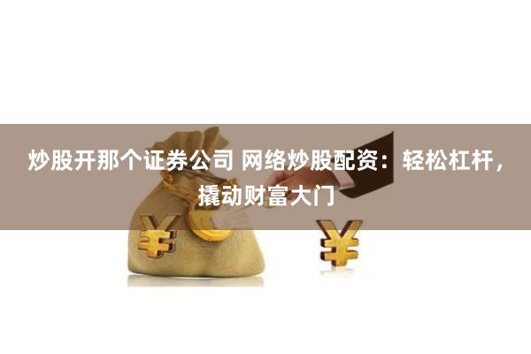 炒股开那个证券公司 网络炒股配资：轻松杠杆，撬动财富大门